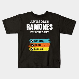 Awesome ramone checklist Kids T-Shirt